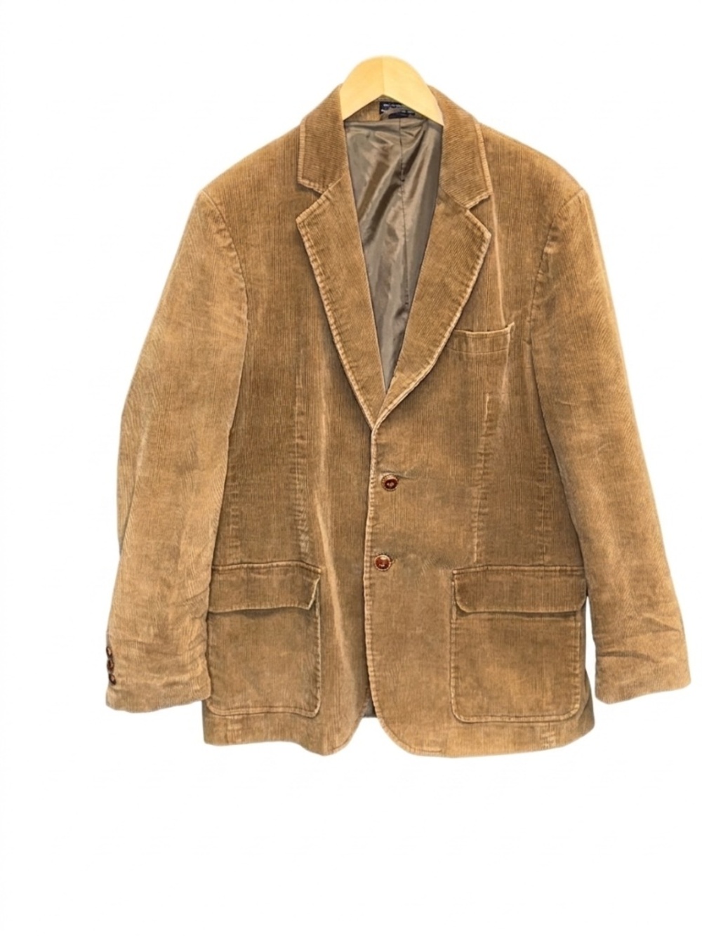 Vintage Esquire Tan Cotton Corduroy Blazer 2-Button Coat L-42